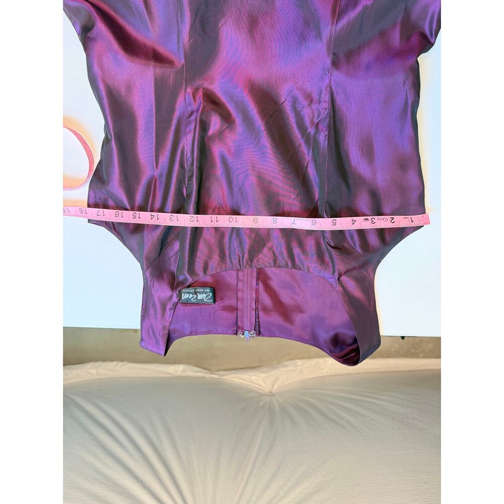 Vintage Y2K Zum Zum Maxi Formal Dress Size M Iridescent Purple Prom Whimsygoth - Picture 9 of 11